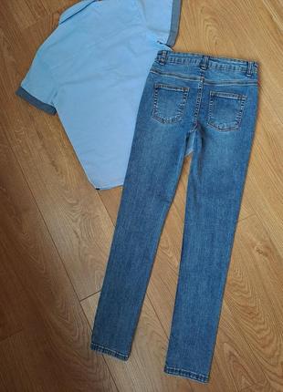 Летний набор для мальчика/летние джинсы/нарядная рубашка с коротким рукавом для мальчика2 фото