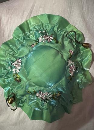 Мішочок для зберігання прикрас декорований квітами