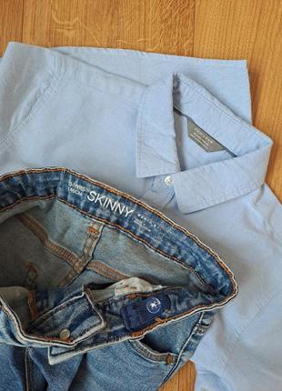 Летний набор для мальчика/летние джинсы/нарядная рубашка с коротким рукавом для мальчика7 фото