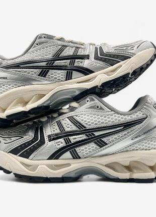 Кросівки осінні asics gel-kayano 14 jjjjound silver black