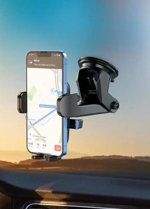 Автотримач borofone bh60 для телефона в машину автомобільний тримач на присоску холдер чорний 6
