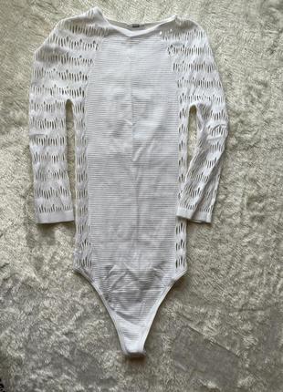Боди белый wolford сетка ,боди сетка