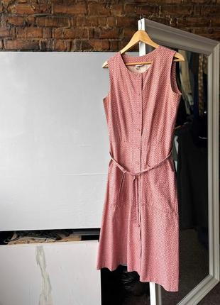 Marimekko finland women’s vintage belted sleeveless midi pockets fashion 90s женское, винтажное платье, платье1 фото