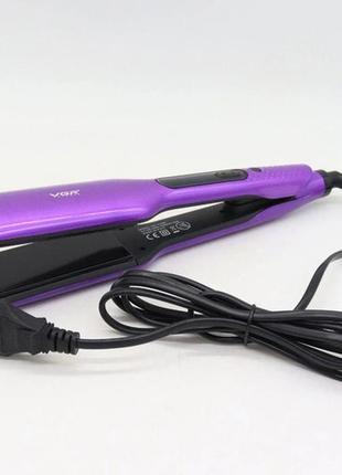 Утюжки для волос широкий выпрямитель для волос vgr 55 вт с led дисплеем 130-210 градусов