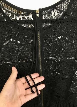 Кружевное чёрное готическое платье венсдей4 фото