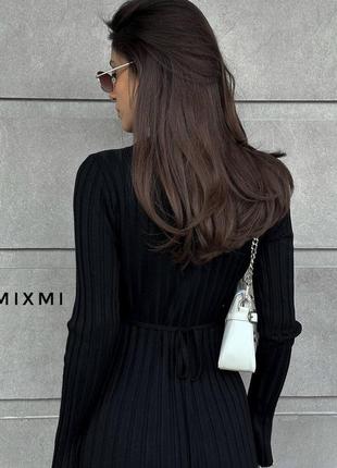 Сукня максі, ангора, широкий рубчик