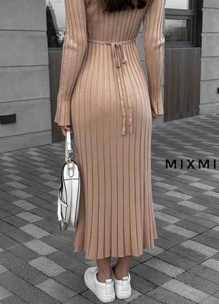 Сукня максі, ангора, широкий рубчик