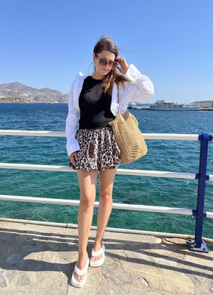 Спідниця-тюльпан леопард