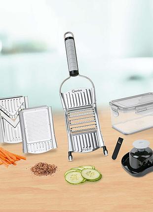 Универсальная овощерезка кухонный рубанок овощерезка nicer dicer speed, ручная овощерезка мультислайсер топ