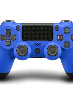 Джойстик doubleshock для ps 4, бездротовий ігровий геймпад ps4/pc акумуляторний джойстик. колір синій center