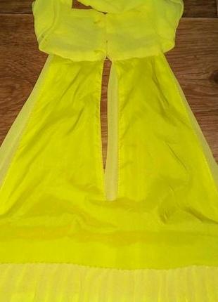 Сукня жовта лимонна шифонова літня3 фото