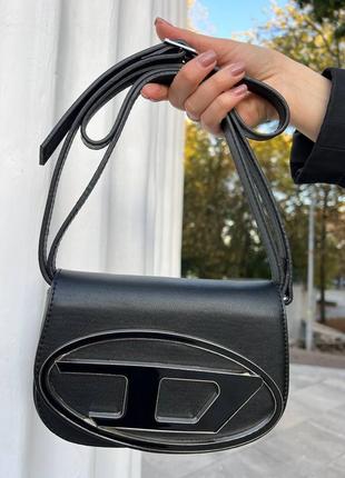 Женская сумка diesel 1dr denimic shoulder bag black9 фото