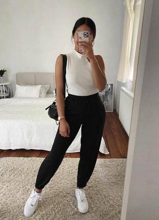 Спортивные штаны джоггеры женские трехнитика на флисе