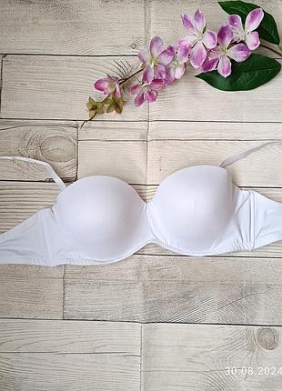 Гладкий базовий бюстгальтер балконет бандо з чашками