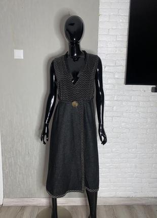 Шерстяна сукня на запах тепле плаття  solola, l-xl