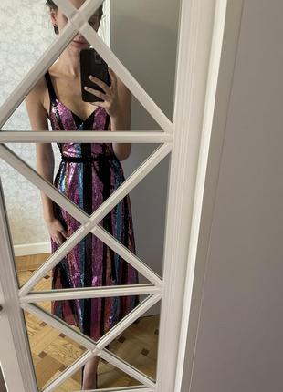 Платье в пайетку zara