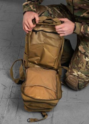 Армійський рюкзак 25 літрів система molle рюкзак матеріал оксфорд пісочного кольору компактний військовий рюкзак8 фото