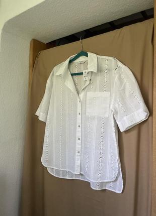 Блуза сорочка рубашка nutmeg zara mango бавовняна1 фото