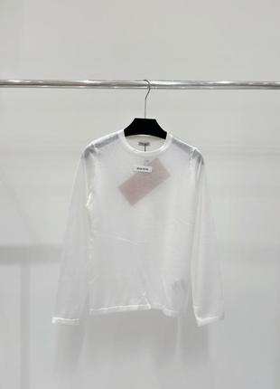 Лонгслив белый miumiu
