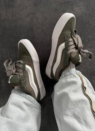 Кеди в стилі vans knu  platform khaki premium7 фото