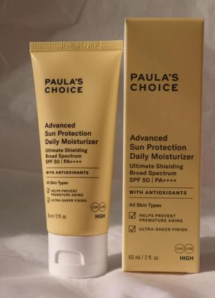 Paula's choice  advanced protection daily moisturiser spf 50 pa++++ увлажняющий солнцезащитный крем5 фото