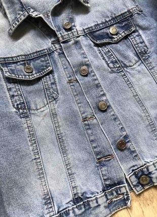 Джинсовка джинсовая куртка курточка 12-13 лет3 фото
