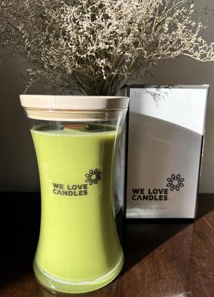 Свічка ароматична we love candles jasmine green tea оригінал woodwick нова