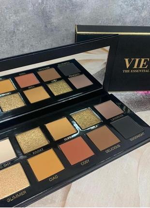 Премиальная палетка высокопигментированных теней vieve essential palette1 фото