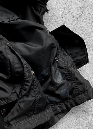 Desigual men’s full zip black jacket long sleeve pockets printed streetwear куртка6 фото