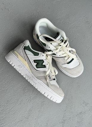 Кроссовки new balance 550 beige/white/green5 фото