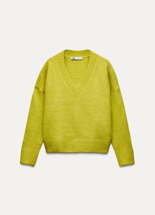 Свитер женский лимонный мягкий zara