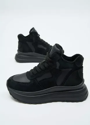 Женские кожаные ботинки lonza черные демисезонные3 фото