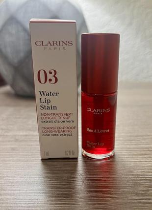 Clarins water lip stain тинт для губ с увлажняющим эффектом, 03 оттенок