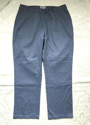 Женские длинные коттоновые брюки / высокая посадка