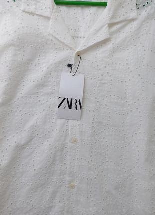Мужская вышитая рубашка тенниска zara швейцарская вышивка8 фото