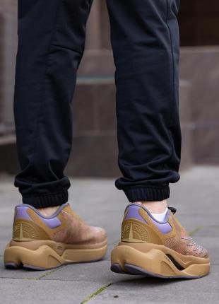 New balance fuelcell x stone island beige violet1 фото