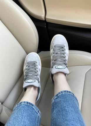 Кросівки трендові adidas campus grey white gum10 фото