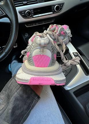 Кроссовки спортивные в стиле balenciaga 3xl silver pink7 фото