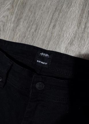 Мужские чёрные джинсовые шорты / burton menswear london / бриджи / мужская одежда / чоловічий одяг /2 фото