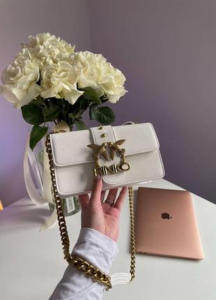 👜 pinko mini love bag one simply white/gold