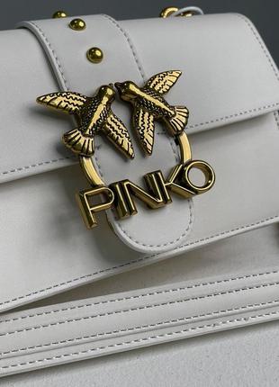 👜 pinko mini love bag one simply white/gold5 фото