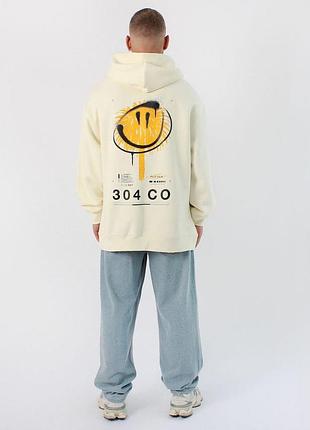 Худи 304 mens face palm hood butter cream