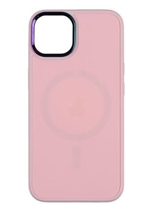 Чехол tpu foggy magsafe apple iphone 15 pink