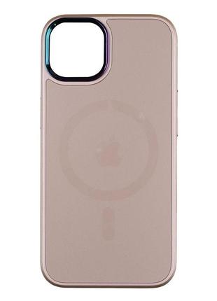 Чехол tpu foggy magsafe apple iphone 15 pink sand