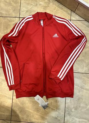 Спортивна кофта adidas essentials 3-stripes red track suit h10157