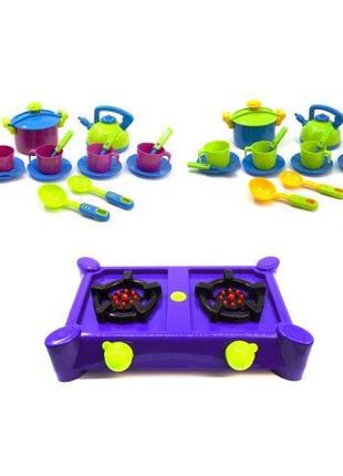 Набір посуду "кухня єва" (з фіолетовою плитою) [tsi103642-тsі]