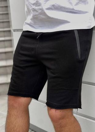 Чоловічі якісні щільні чорні літні шорти з кишенями6 фото
