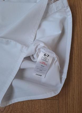 Белая блузка для девочки/белая рубашка4 фото