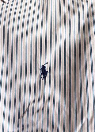 Polo ralph lauren чоловіча хлопкова сорочка, рубашка, рубашка в полоску3 фото