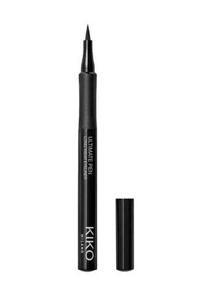 Стійкий лайнер для очей kiko milano ultimate pen eyeliner 01 black, 1 мл